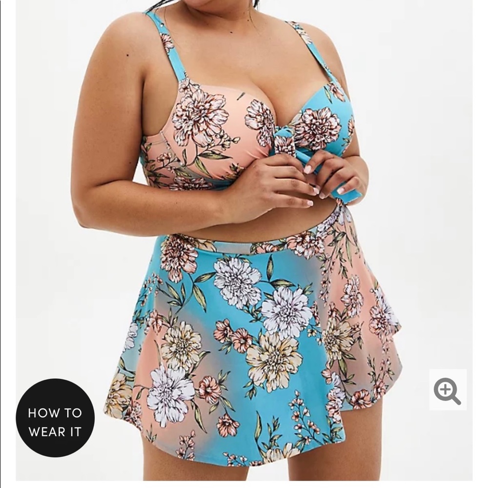 Torrid Floral Swimsuit BOTTOM 1 XL NWT